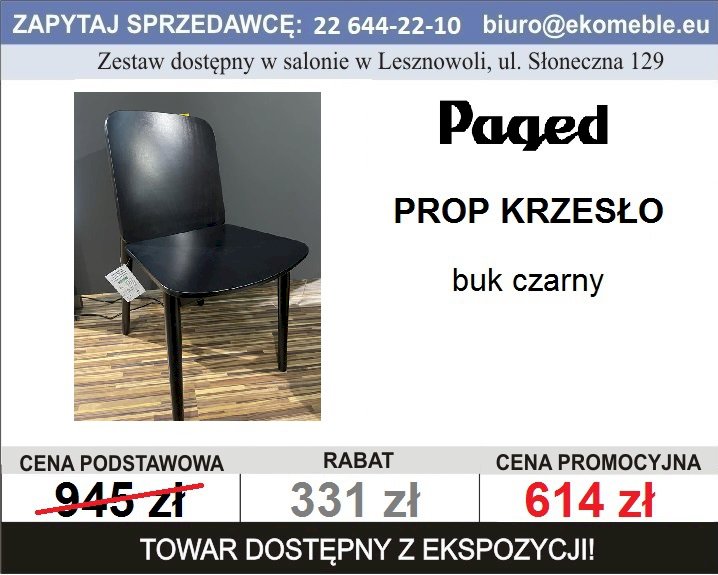 Paged - Prop krzesło , buk czarny