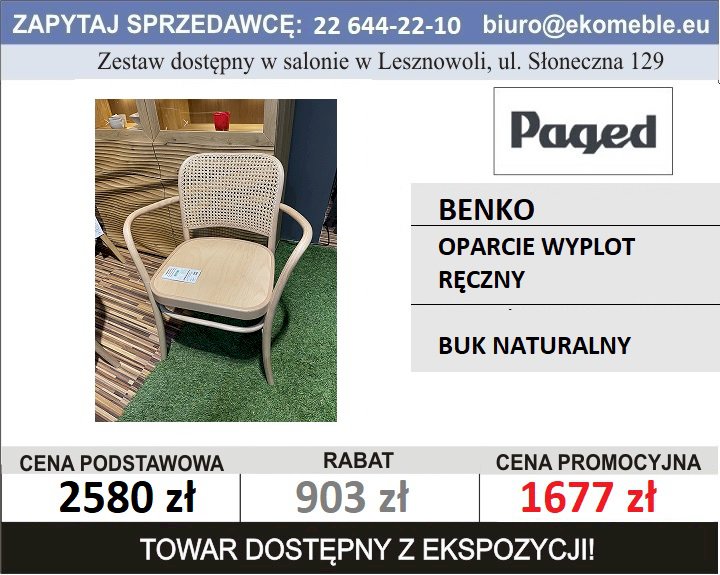 Paged - Benko fotel, buk naturalny