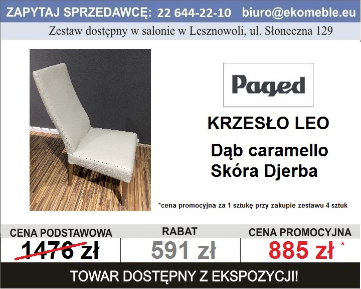 Paged - Leo krzesła - zestaw 4 szt 