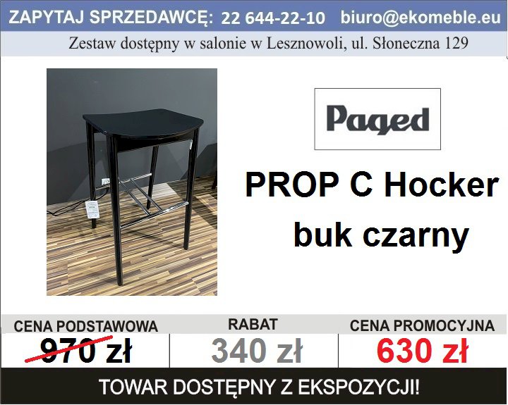 Paged - Prop C Hocker , buk czarny