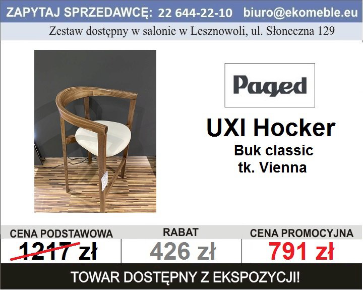 Paged - UXI Hocker , dąb naturalny