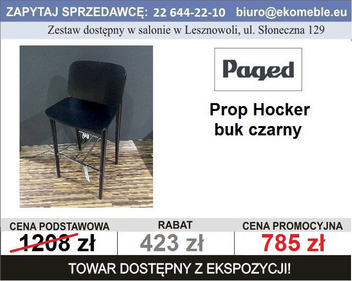 Paged - Prop Hocker , buk czarny