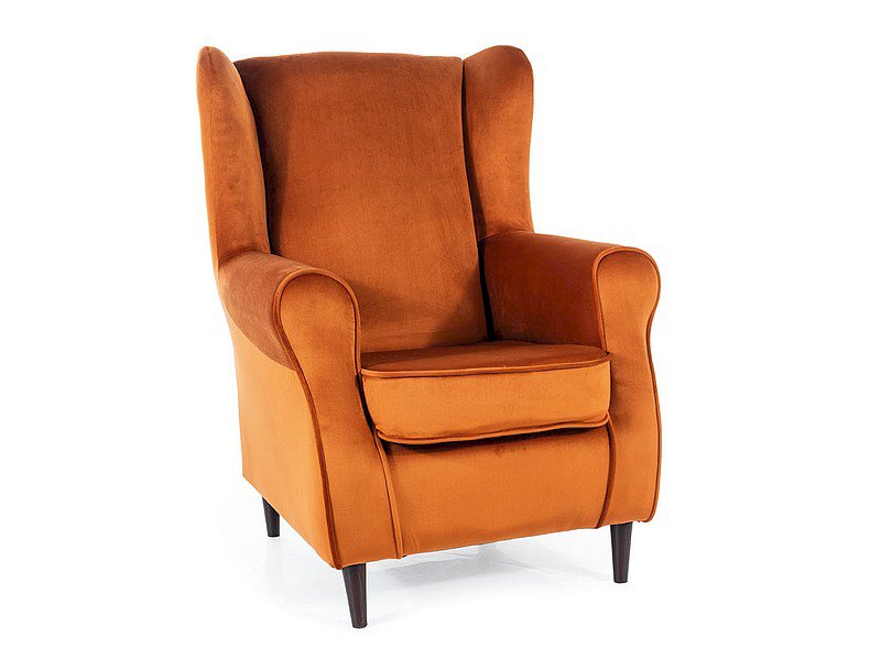 FOTEL BARON VELVET CYNAMON BLUVEL 4215 / WENGE
