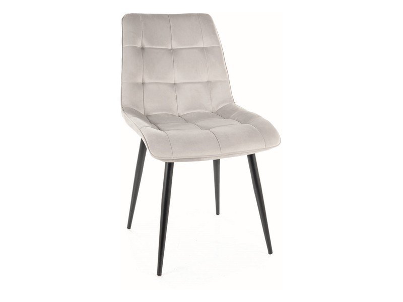 KRZESŁO CHIC VELVET CZARNY STELAŻ / J. SZARY BLUVEL 03