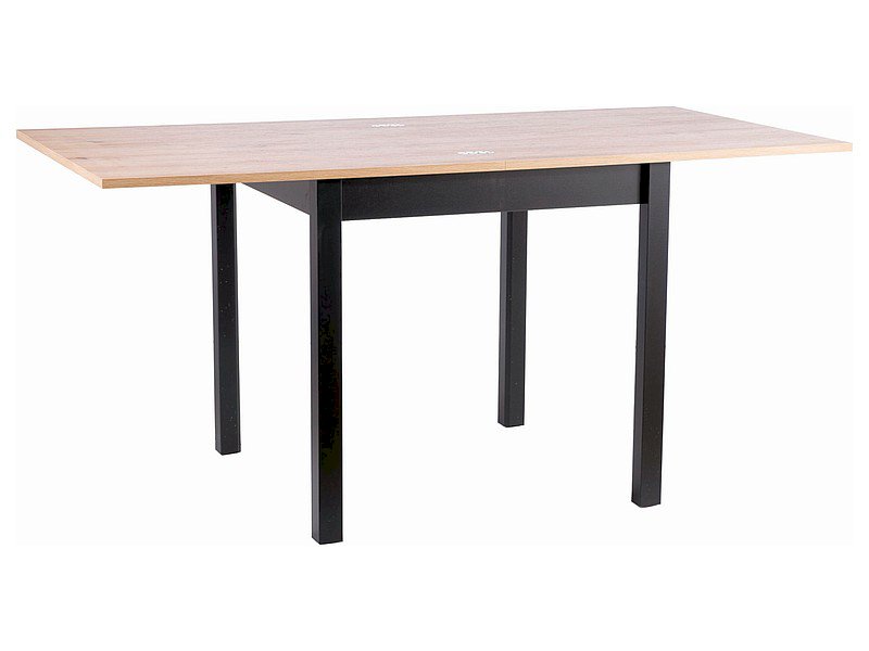 STÓŁ FLIP DĄB ARTISAN / CZARNY 80(160)X80