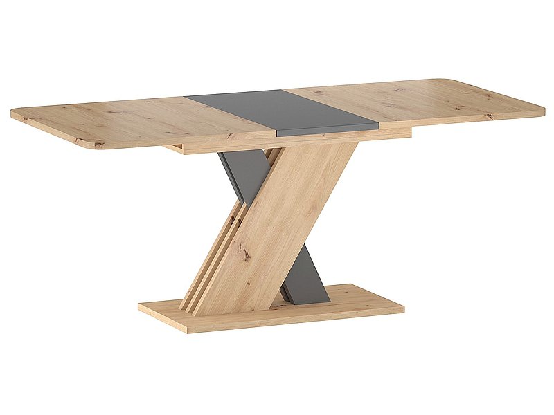 STÓŁ EXEL DĄB ARTISAN / ANTRACYT 140(180)X85 (D)