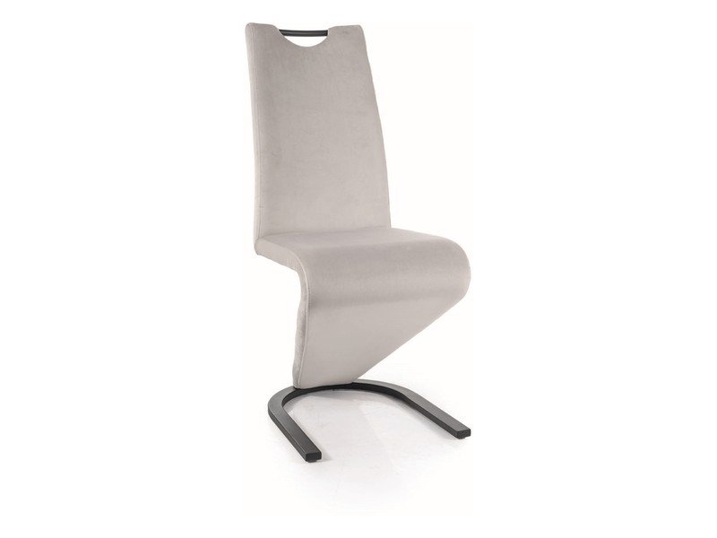 KRZESŁO H090 VELVET CZARNY STELAŻ / J. SZARY BLUVEL 03