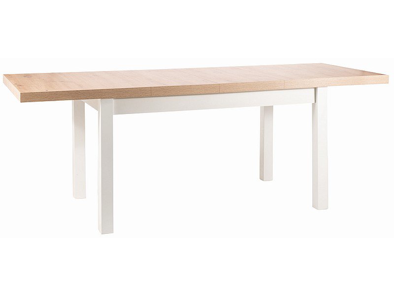 STÓŁ PRESTO DĄB ARTISAN / BIAŁY MAT 140(218)X80