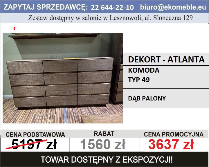 DEKORT - ATLANTA - KOMODA - TYP 49