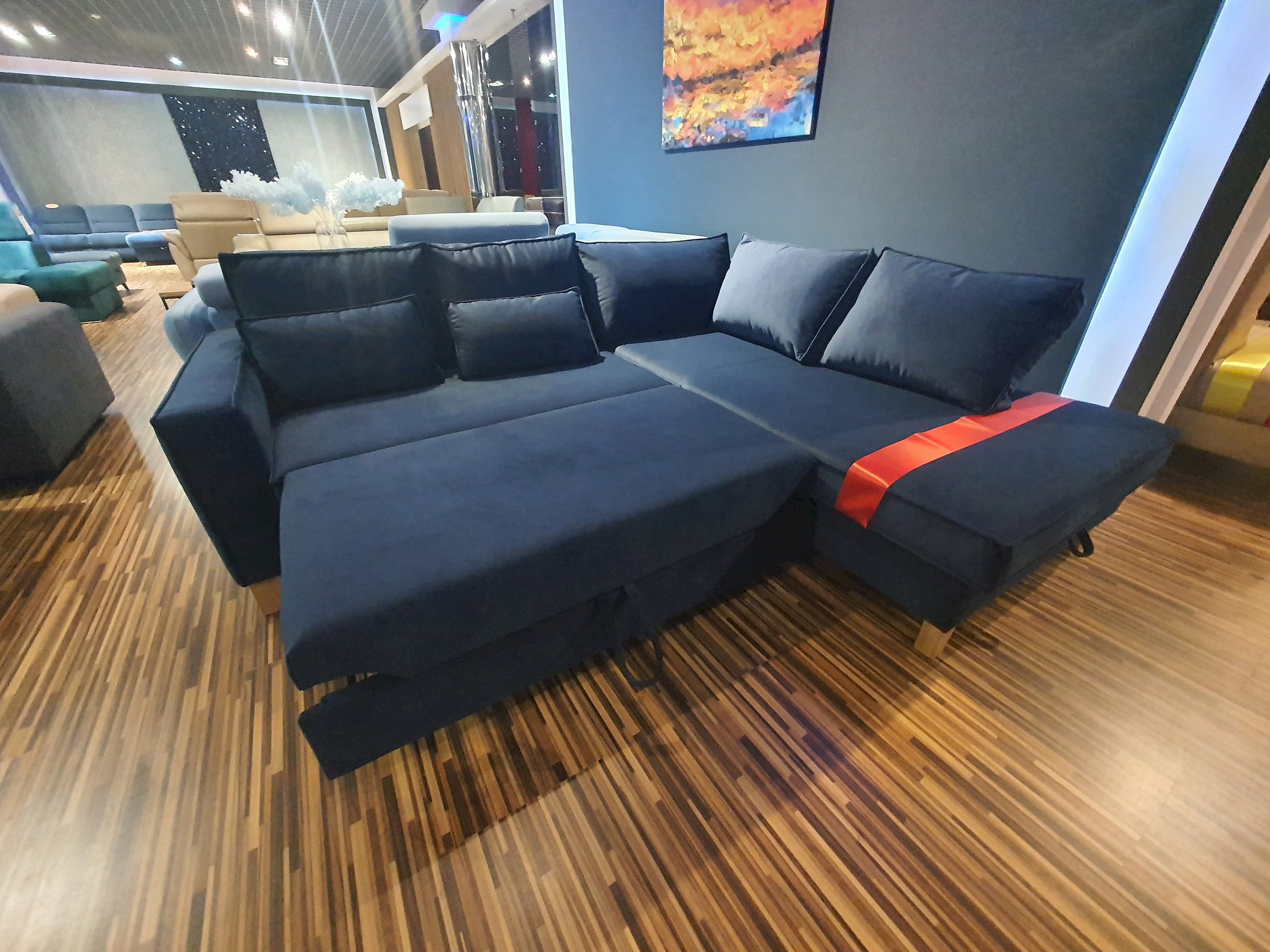 Sweet Sit- daytona narożnik 2(120)QFLW-OTM(4)SP z funkcją spania i pojemnikiem tk. ven.vel. 2924