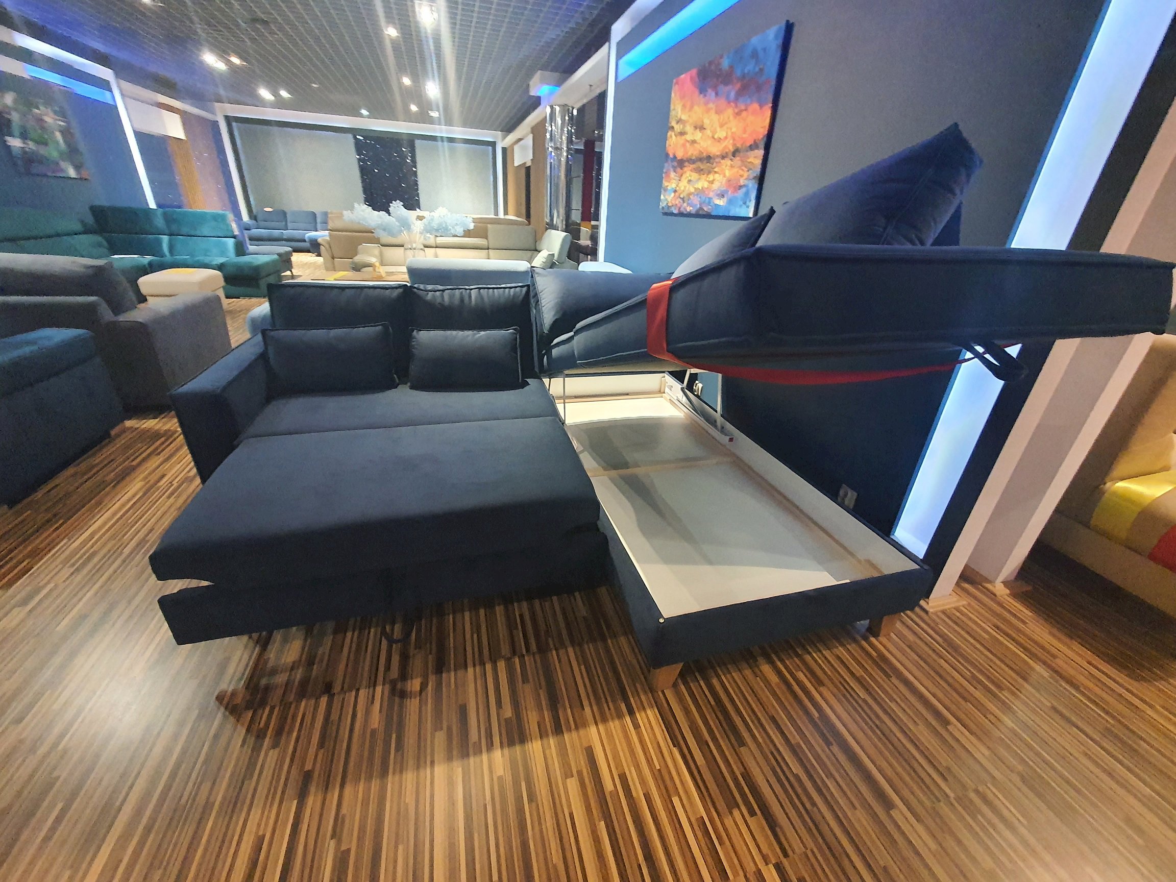 Sweet Sit- daytona narożnik 2(120)QFLW-OTM(4)SP z funkcją spania i pojemnikiem tk. ven.vel. 2924