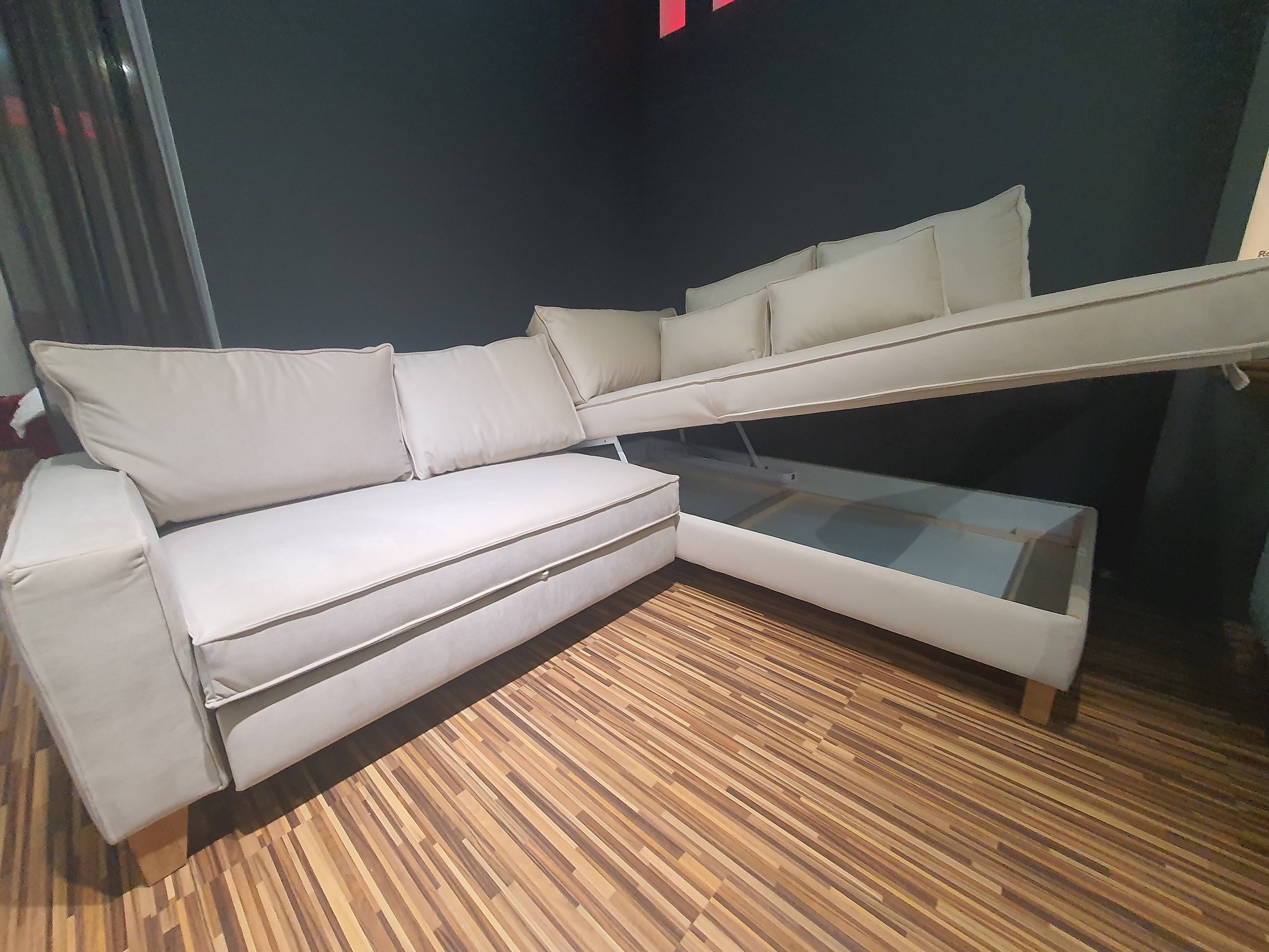 Sweet Sit- daytona narożnik 2(120)QFLW-OTM(4)SP z funkcją spania i pojemnikiem tk. ven.vel. 2928