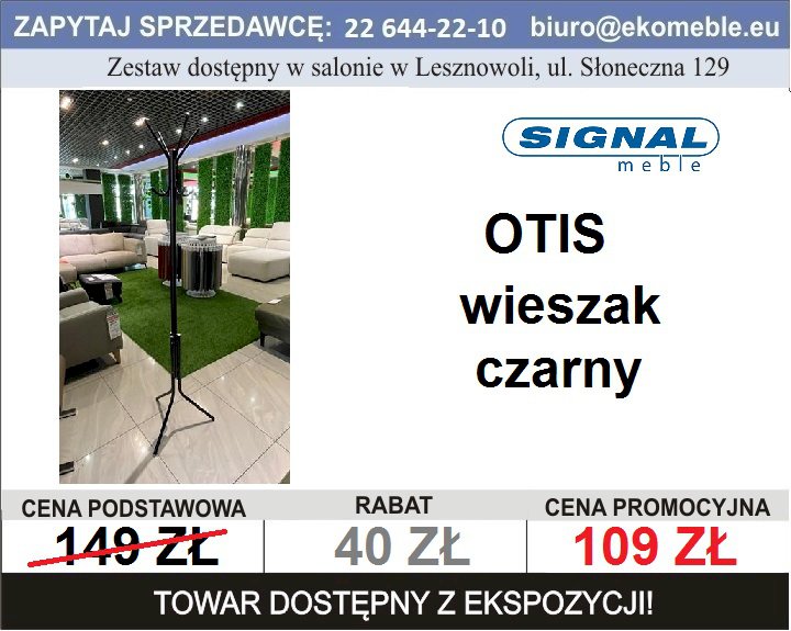 SIGNAL - WIESZAK OTIS CZARNY METAL 