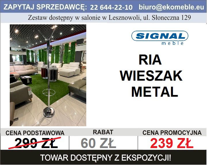 SIGNAL - WIESZAK RIA CZARNY METAL 