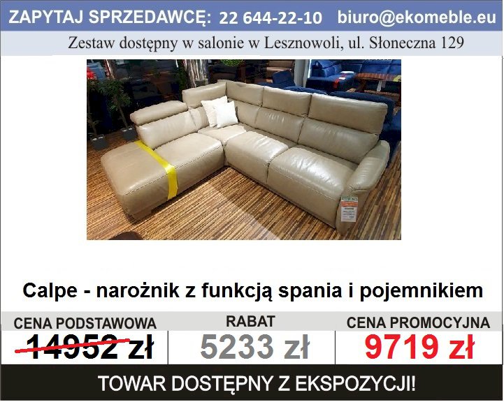 Calpe - narożnik z funkcją spania i pojemnikiem Calpe - narożnik z funkcją spania i pojemnikiem
