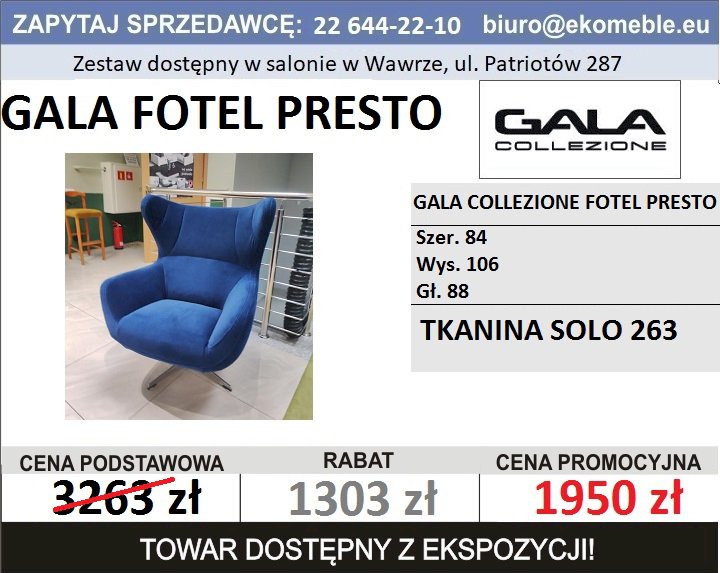 GALA COLLEZIONE - FOTEL PRESTO