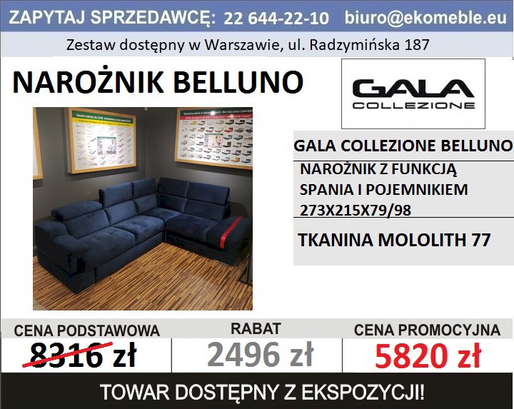 GALA COLLEZIONE - NAROŻNIK BELLUNO