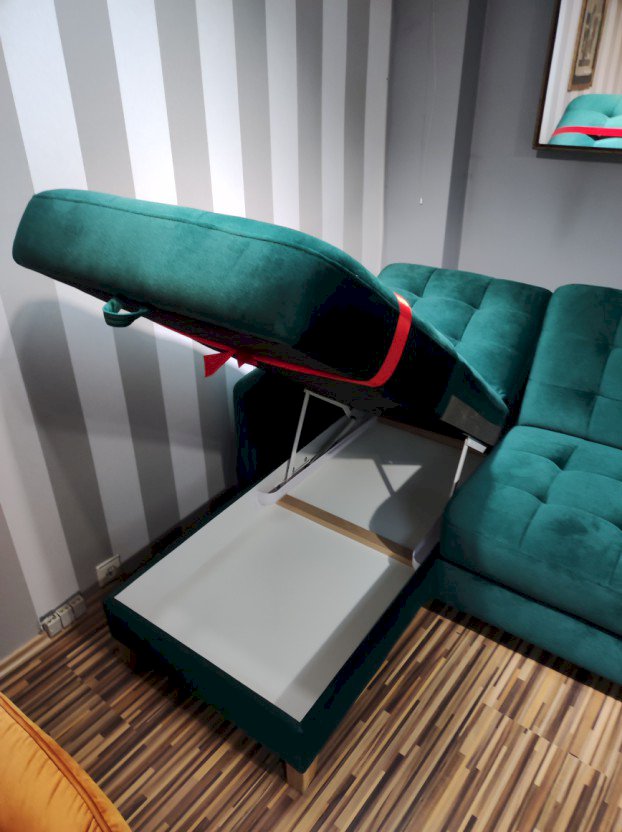 SWEET SIT - NAROŻNIK ELIO Z FUNKCJĄ SPANIA I POJEMNIKIEM