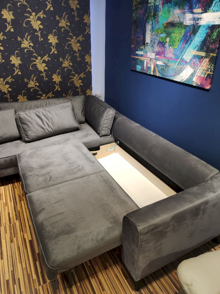 ETAP SOFA - NAROŻNIK LUMBER JACK Z FUNKCJĄ SPANIA I POJEMNIKIEM