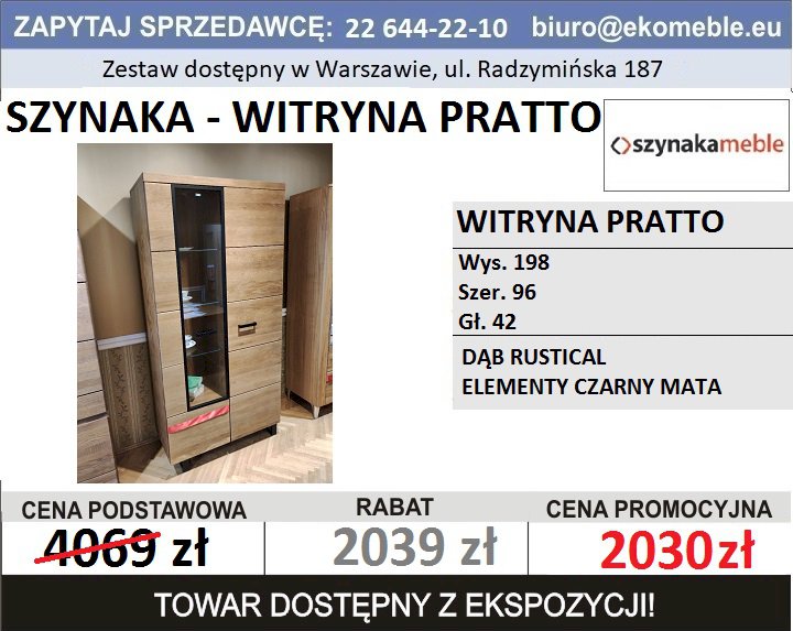 SZYNAKA MEBLE - WITRYNA PRATTO 12