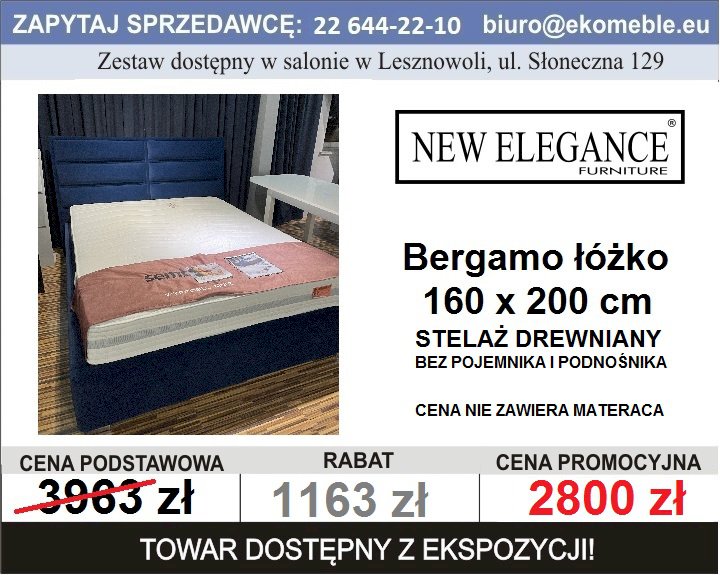 Bergamo 160X200 BEZ POJEMNIKA  