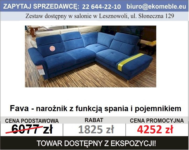 Fava - narożnik z funkcją spania i pojemnikiem Fava - narożnik z funkcją spania i pojemnikiem