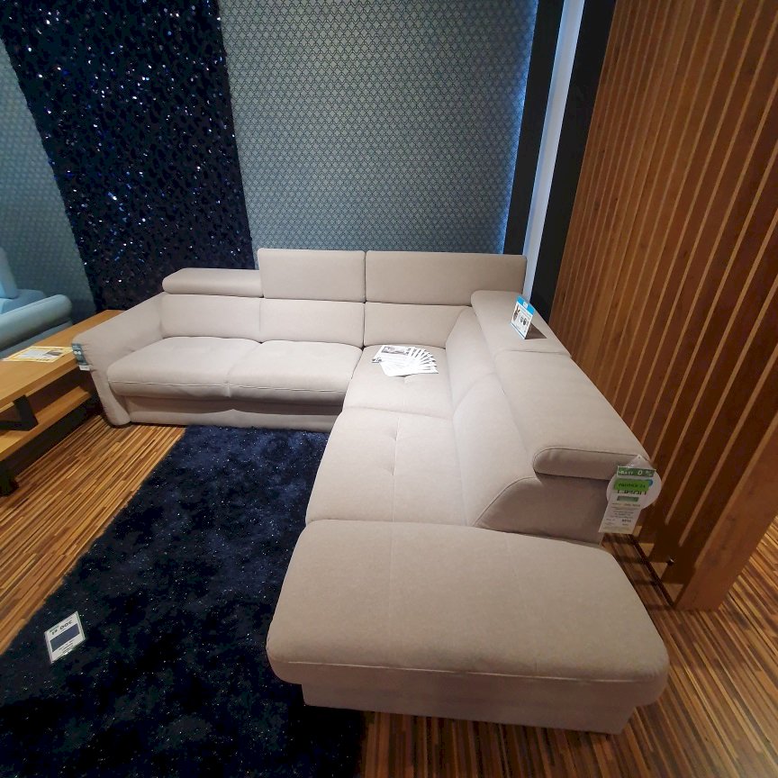 Gala Collezione - Massimo narożnik z funkcją wysuwanego siedziska i pojemnikiem, TK. Nordic 114