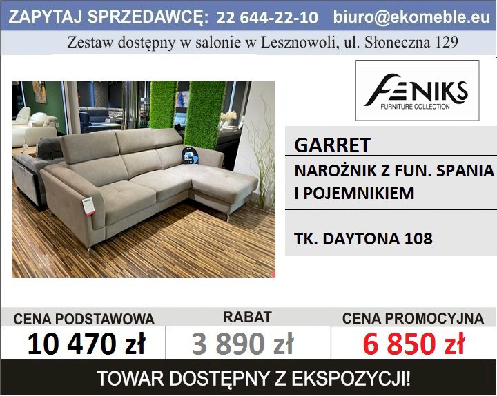 FENIKS - GARRET - NAROŻNIK, TK. DAYTONA 108