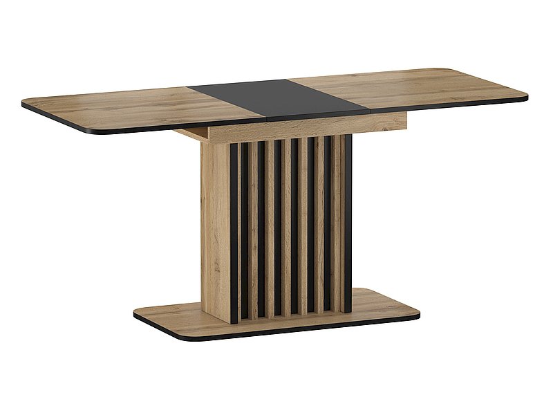 STÓŁ KENT DĄB ARTISAN / CZARNY 130(180)X85