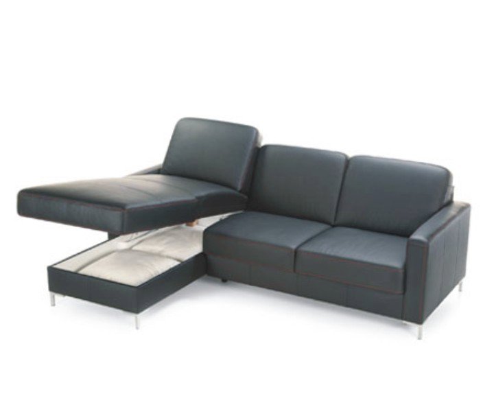 Etap sofa - basic - narożnik rec/bk-2,5f z funkcją spania i pojemnikiem