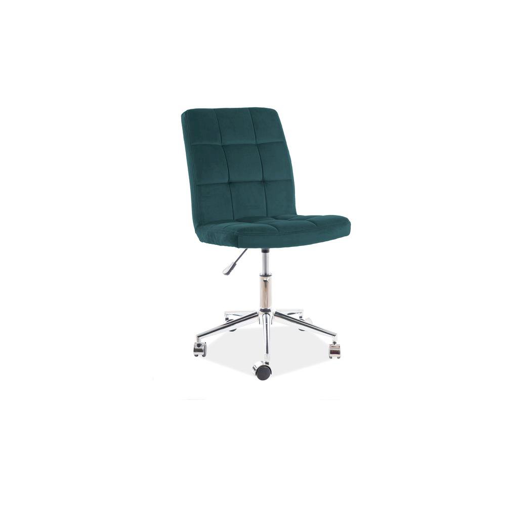 Fotel obrotowy q-020 velvet zielony bluvel 78