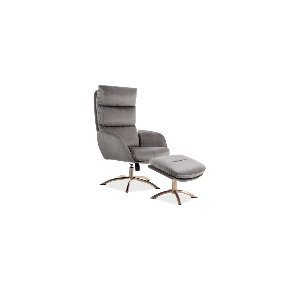 Fotel monroe velvet szary bluvel 14