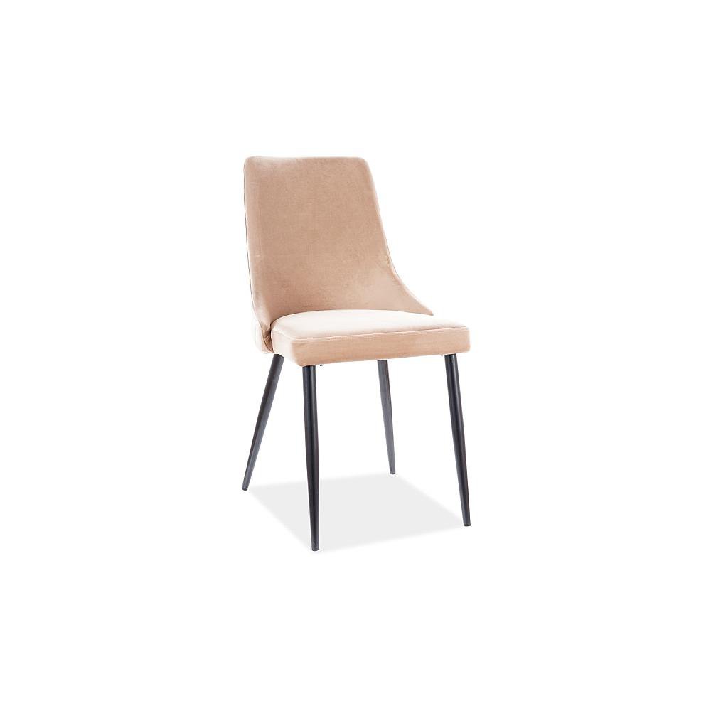 Krzesło piano b velvet czarny stelaż/beż bluvel 28