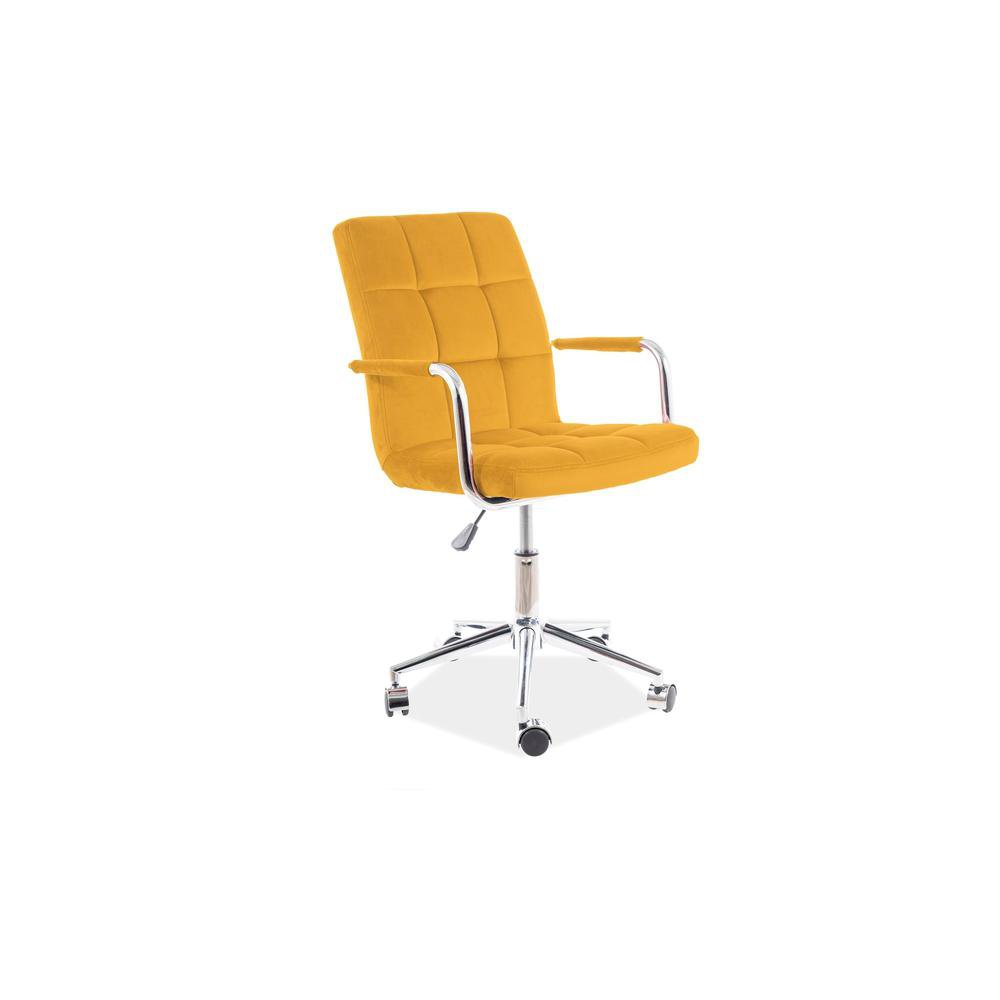 Fotel obrotowy q-022 velvet curry bluvel 68