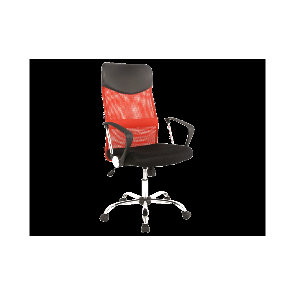 Fotel obrotowy q-025 czerwono/czarny