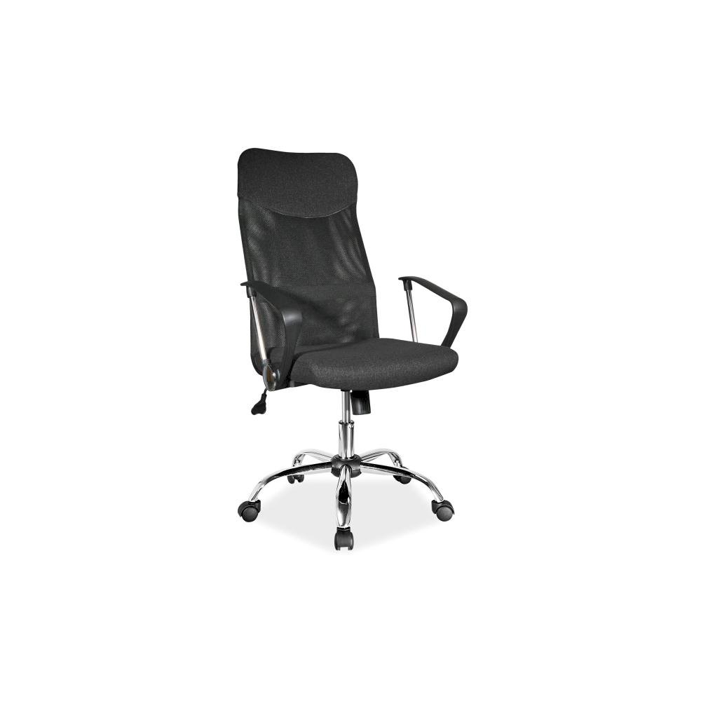 Fotel obrotowy q-025 czarny materiał
