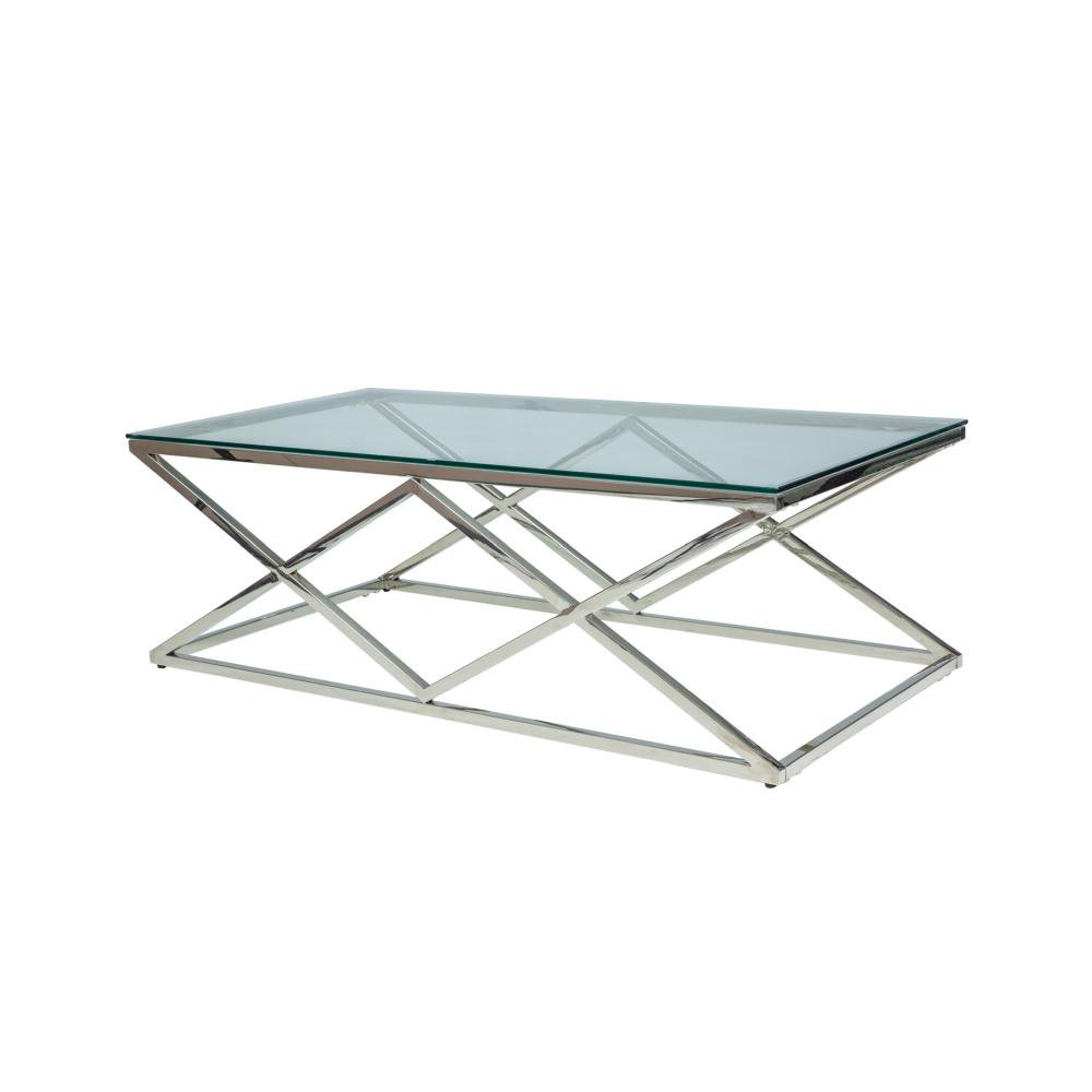 ława zegna a transparentny/srebrny 120x60