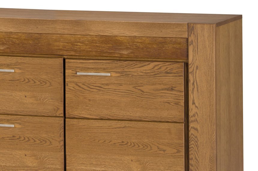 Komoda 2-drzwiowa z 3 szufladami VELVET 47 - dąb rustical - PRESTIGELINE