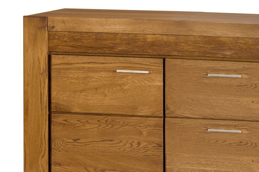 Komoda 2-drzwiowa z 3 szufladami VELVET 47 - dąb rustical - PRESTIGELINE