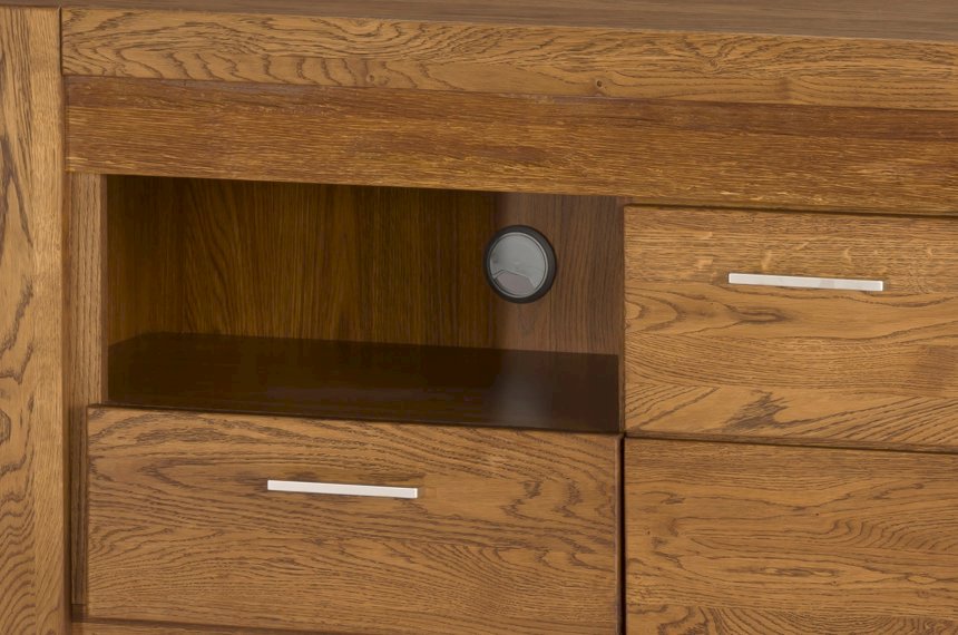 Szafka RTV 1-drzwiowa z 2 szufladami VELVET 25 - dąb rustical - PRESTIGELINE