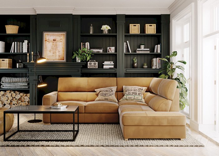 Bydgoskie Meble - Leonardo narożnik 2,5F-E-1RF-1RF (2 x relax elektryczny)