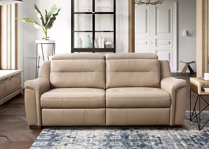 Bydgoskie Meble - Salmo - Sofa z Dwiema Manualnymi Funkcjami Relaks