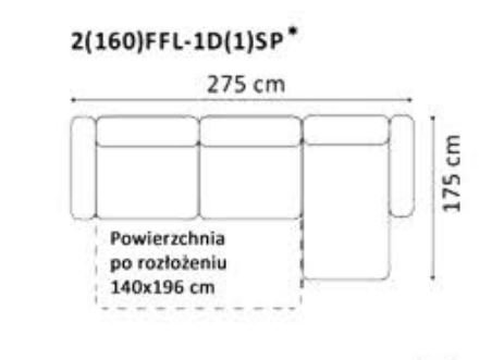 Gala - Nola - Narożnik 2(160)FFL-1D(1)SP