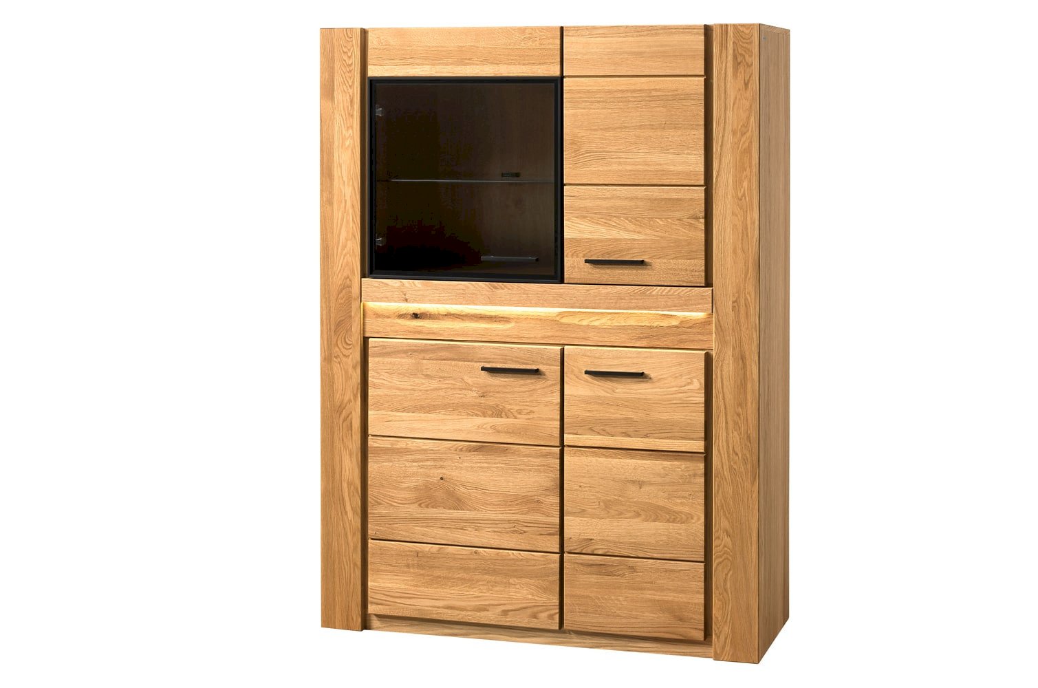 Szynaka - Velvet natura T15  Witryna niska 4 drzwiowa z przeszkleniem