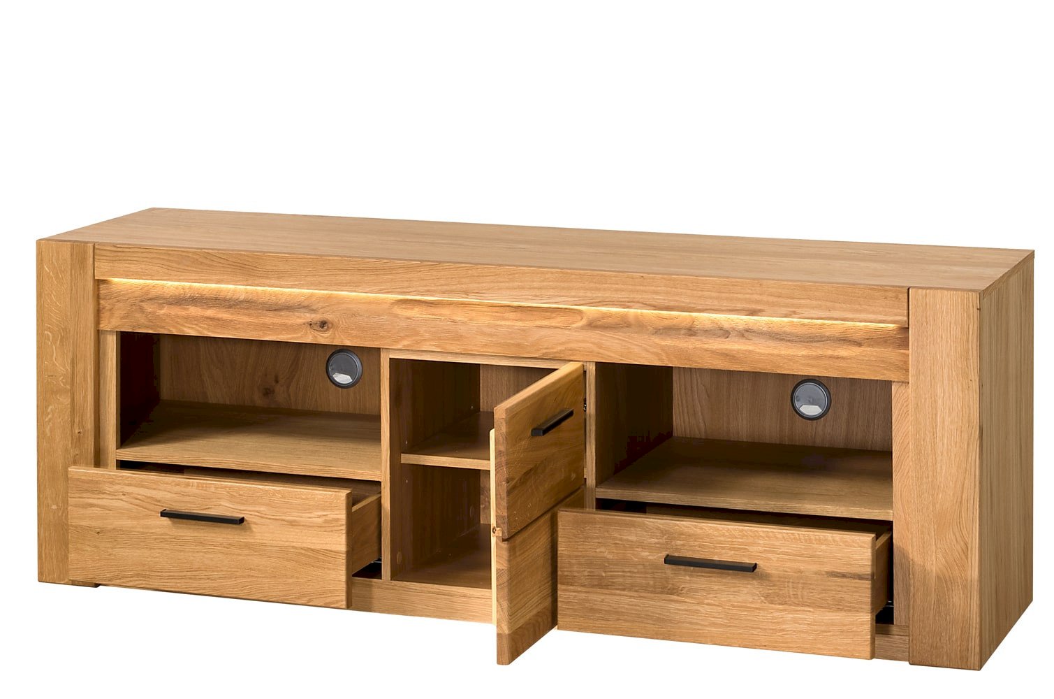 Szynaka - Velvet natura T25 1-drzwiowa szafka RTV z 2 szufladami