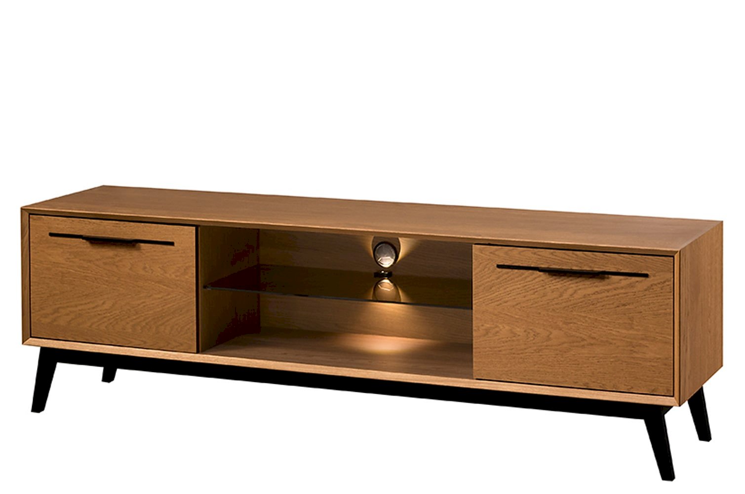 Szynaka Meble - Lazure 25 Szafka RTV 2-drzwiowa z oświetleniem w standardzie