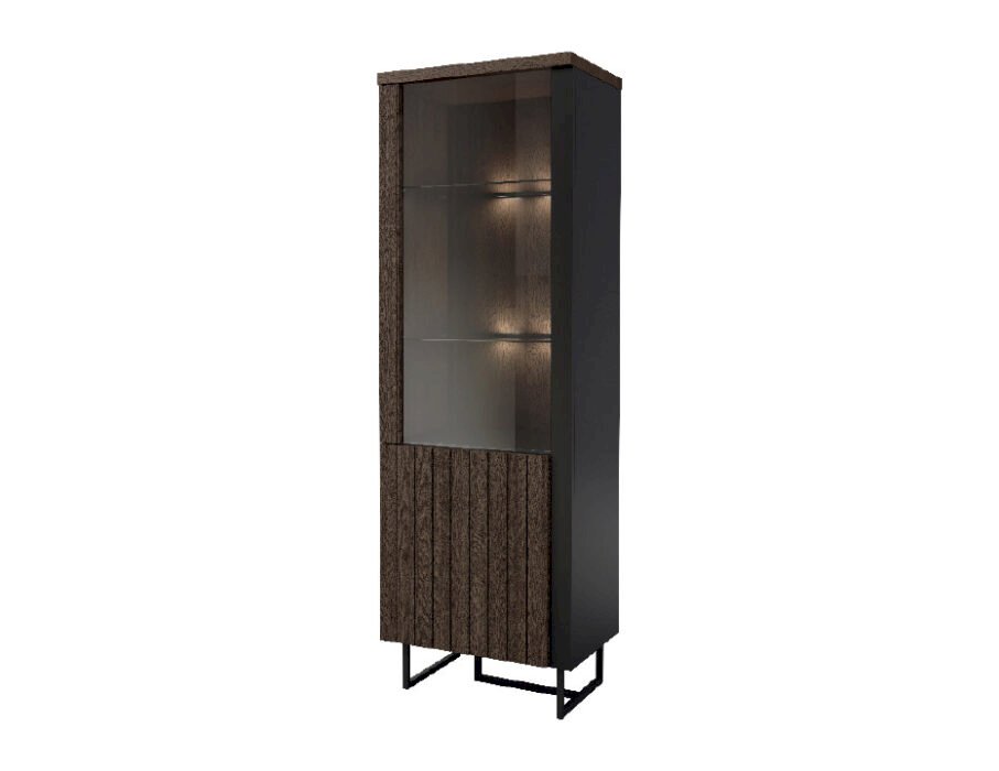 Mebin - Faros Witryna pojedyncza 1DS1D lewa z oświetleniem