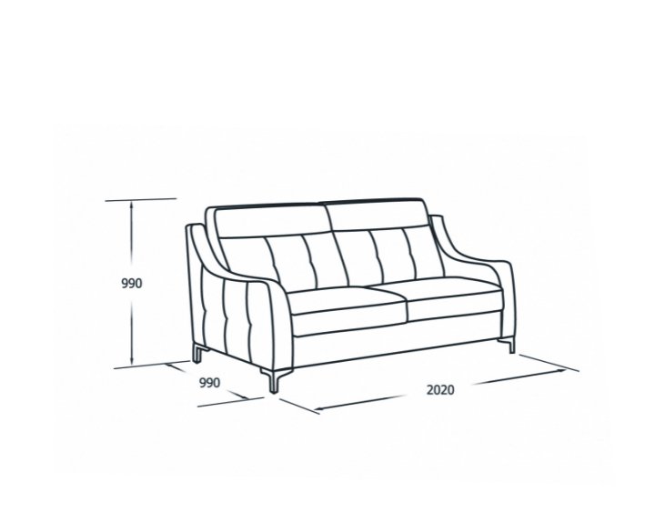 Vero - camomilla - sofa 3 osobowa 3n2