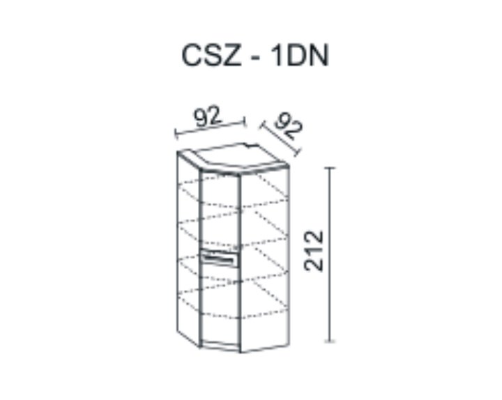 Stolwit -  cremona - szafa 1 drzwiowa narożna