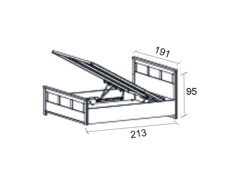 Stolwit - cremona - łoże 180 z pojemnikiem 